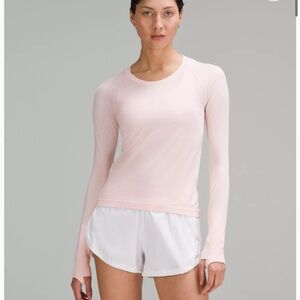 Lulu lemon light pink long sleeve top